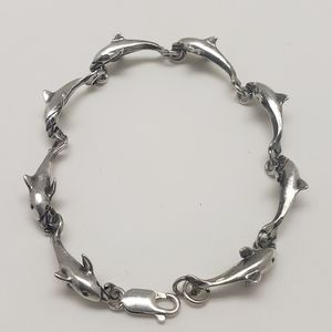 Sterling Silver Dolphin Bracelet